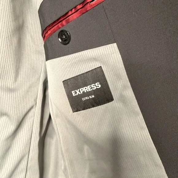 Express Extra Slim Wool Blend Black Suit Jacket and (new with tags) Vest for Men